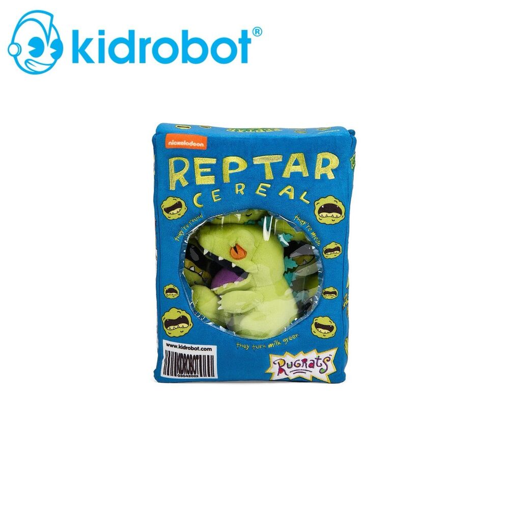 RUGRATS 10" PLUSH INTERACTIVE REPTAR CEREAL BOX NEW